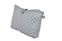 ClaraNY Love Heart Embroidery Light weight Quilted Tote with Pouch - Color Light Gray