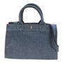 ClaraNY Denim City Book Tote with shoulder strap