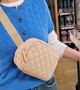 CLARANY Quilted Waist Belt Crossbody Bag  Lightweight Water Repellent color Beige (Beige)