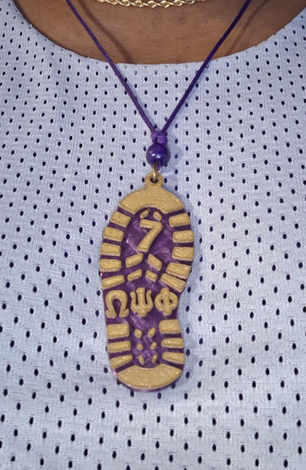 Omega Psi Phi Numbered Boot Print - Wearable