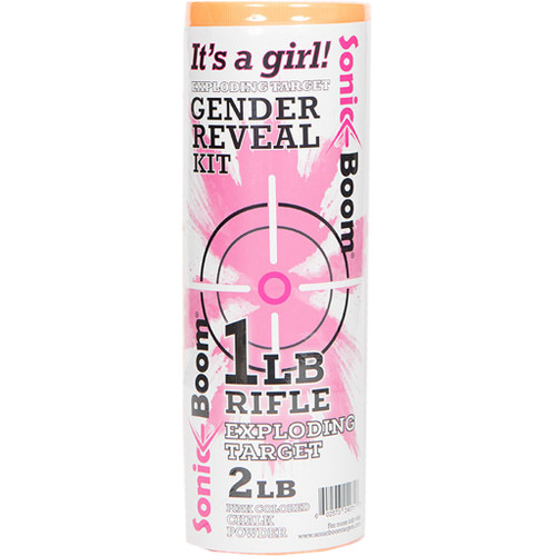 Sonic Boom Exploding Target Gender Reveal Kit Girl 1 Lb. Pink