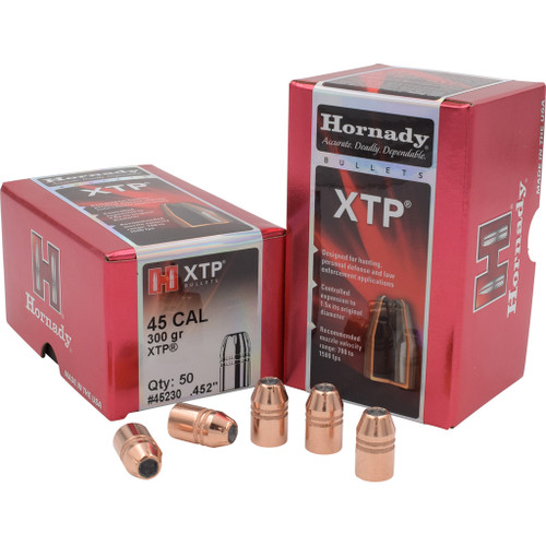 Hornady Traditional Pistol Bullets 45 Cal. .452 300 Gr. Xtp 50 Box