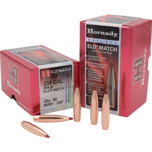 Hornady Eld Match Bullets 338 Cal. .338 285 Gr. Eld Match 50 Box