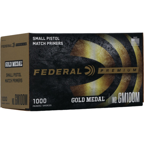 Federal Premium Gold Medal Pistol Primers Small 1000 Ct. Haz