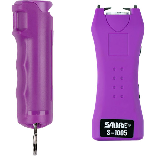 Sabre Pepper Spray And Stun Gun Defense Kit Purple