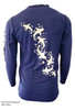 Rashguard - Royal Blue Bull Shark - Long Sleeve Men's - Back