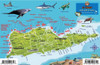 St Croix- Franko Fish Card  - island map
