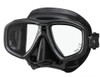 Diving & snorkeling mask with custom prescription lenses - single vision bonded lenses - Black/Black