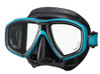 Diving & snorkeling mask with custom prescription lenses - single vision bonded lenses- Black/Teal