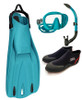 Scubapro Ghost &  Semi-dry Snorkel Travel Package - Teal