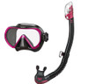 Tusa Ino Mask with Dry Snorkel - Black/Pink