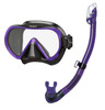 Tusa Ino Mask with Dry Snorkel - Black/Purple