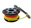 Finger Reel 100 ft Plastic, Yellow/Orange with dog snap