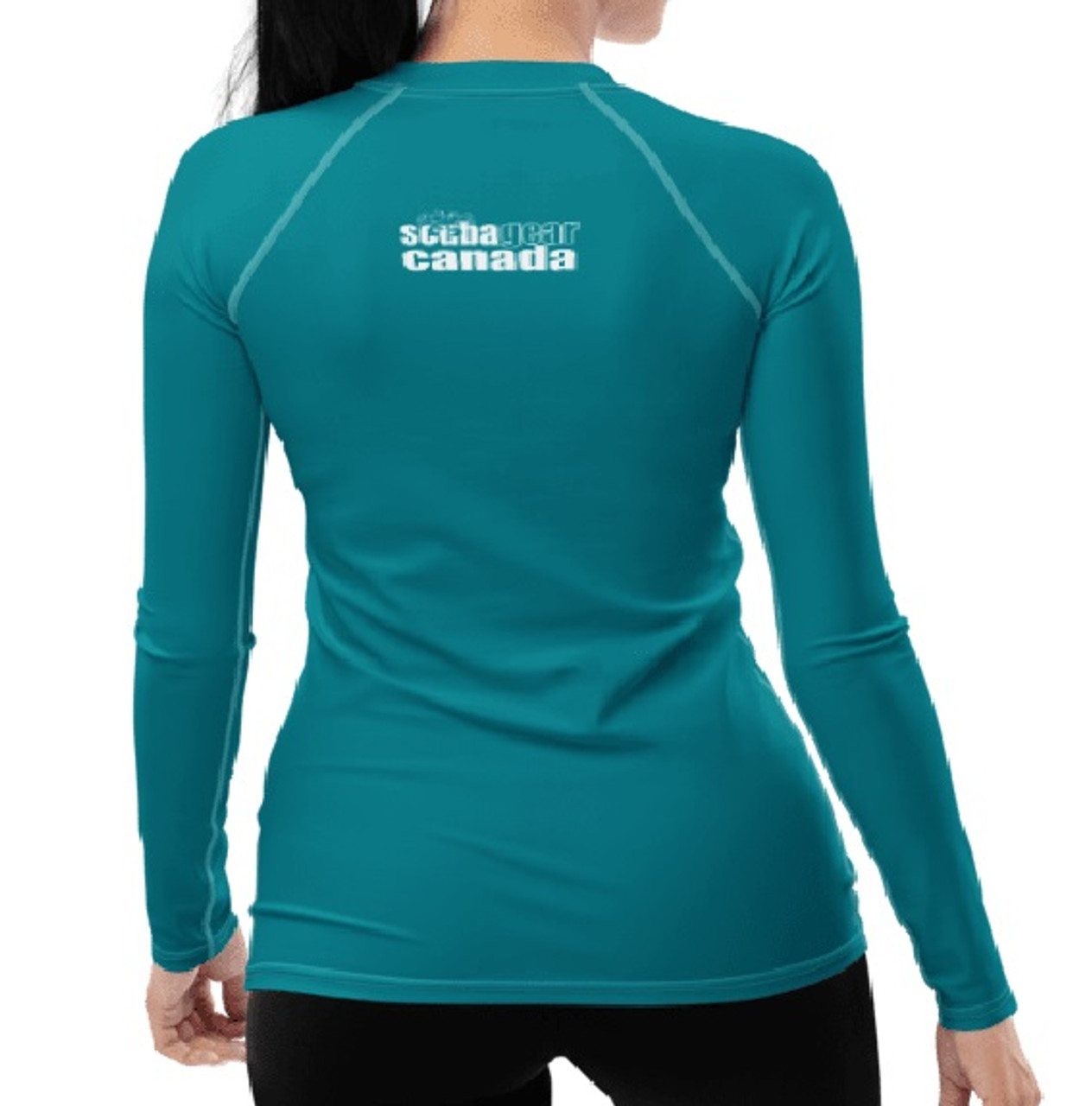 Rashguard Teal Turtles Long Sleeve Ladies Scuba Gear Canada