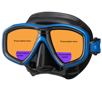 Diving/Snorkeling Mask with Custom Prescription Lenses - BIFOCAL 28mm