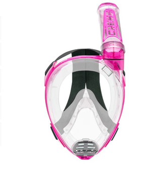 Cressi Duke Dry Full Face Snorkel Mask - Pink