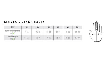 Akona Bahama Quantum Stretch 5mm Glove - size chart