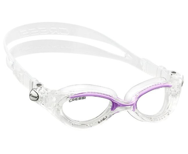 Cressi Flash Lady Swim Goggles - Purple, Clear Lens