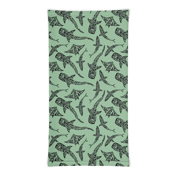 Neck Gaiter - Sharks and Rays-Green