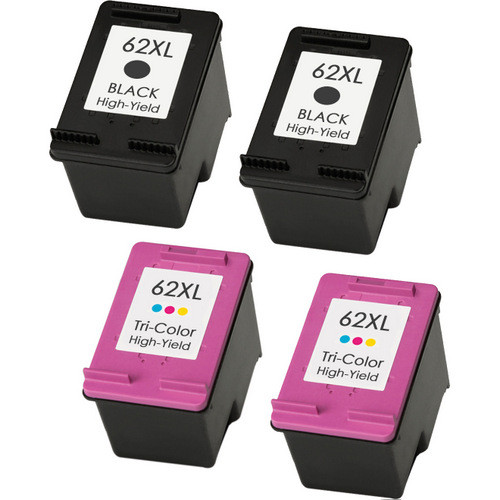 Remanufactured HP 62XL High-Yield Ink Cartridge Includes 2 Black and 2  Color - 4 Pack