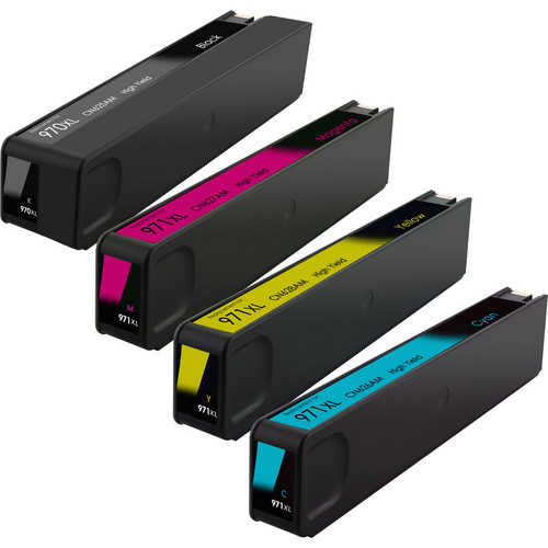 Remanufactured HP 970XL and 971XL High-Yield Ink Cartridge Set Includes 1  Black, 1 Cyan, 1 Magenta and 1 Yellow - 4 Pack