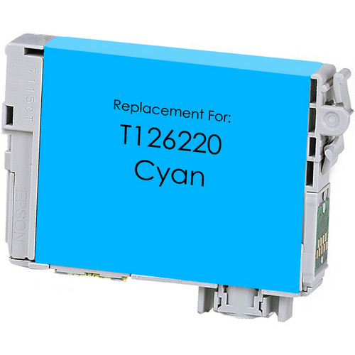 Remanufactured replacement for Epson T126220 cyan ink cartridge