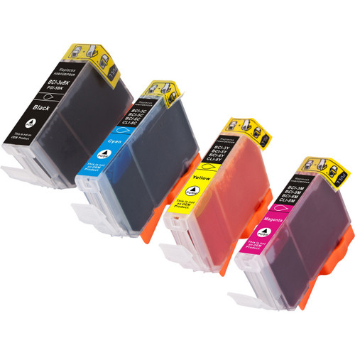 4 Pack - Compatible replacement for Canon BCI-6 series ink cartridges