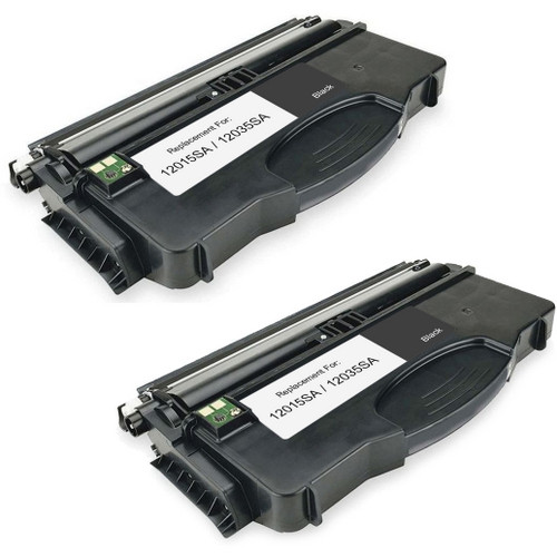 Twin Pack - Remanufactured replacement for Lexmark 12015SA and 12035SA (E120)