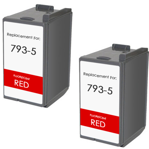 Pitney-Bowes 793-5 red ink cartridges - twin pack