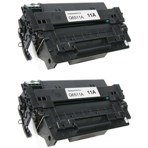 Twin pack - Compatible replacement for HP 11A (Q6511A) black laser toner cartridge