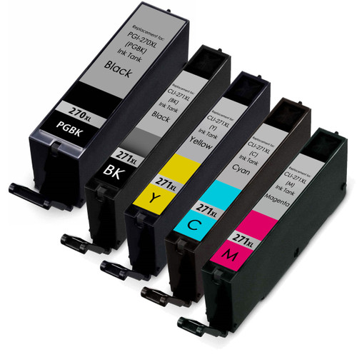 5 Pack - Canon PGi-270XL and Cli-271XL Ink Cartridge Set