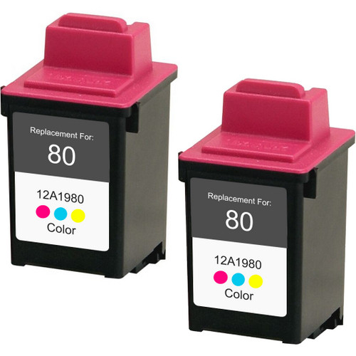 Twin Pack - Remanufactured replacement for Lexmark #80 (12A1980)