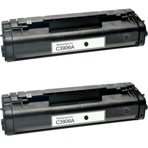 Twin Pack - Remanufactured replacement for HP 06A (C3906A) black laser toner cartridge