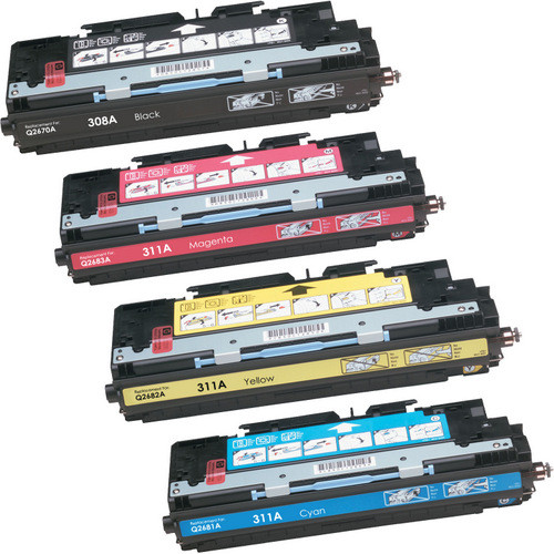 4 Pack - Remanufactured replacement for HP 308A and 311A series laser toner cartridges