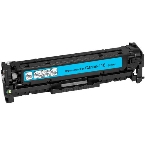 Compatible replacement for Canon 118 (2661B002AA) cyan laser toner cartridge Compatible replacement for Canon 118 (2661B002AA) cyan laser toner cartridge