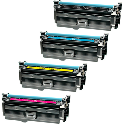 4 Pack - Compatible replacement for HP 647A and HP 648A (CE260-CE261-CE262-CE263) series laser toner cartridges