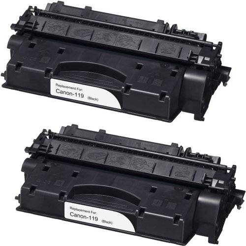 Twin Pack - Compatible replacement for Canon 119 (3480B001AA) black laser toner cartridge Twin Pack - Compatible replacement for Canon 119 (3480B001AA) black laser toner cartridge