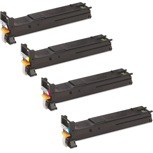Konica-Minolta A06V133 series laser toner cartridges black and color set