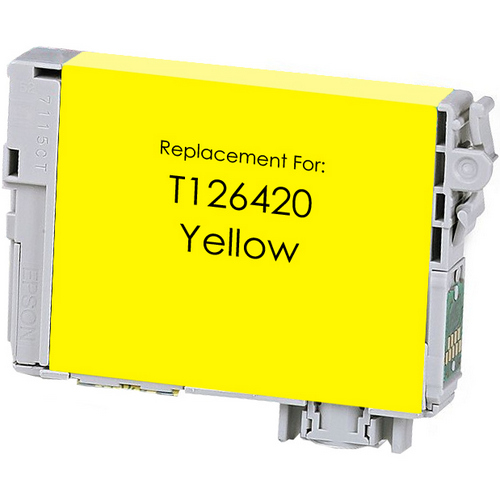 Remanufactured replacement for Epson T126420 yellow ink cartridge