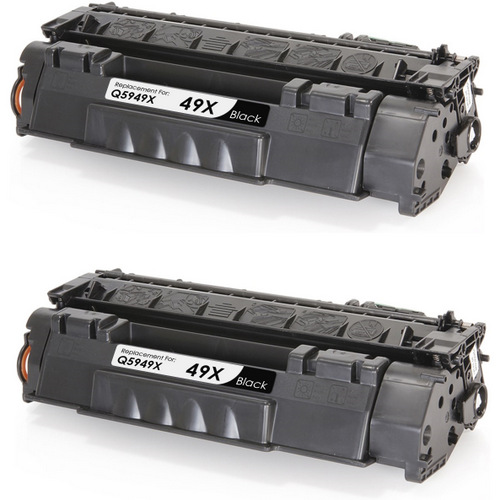 Twin Pack - Compatible replacement for HP 49X (Q5949X) black laser toner cartridge