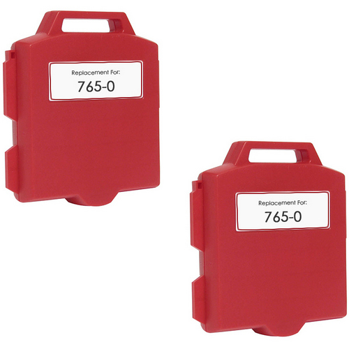 Pitney-Bowes 765-0 red ink cartridges twin pack