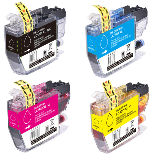 Brother LC3017 Ink, High-Yield - 4 Pack