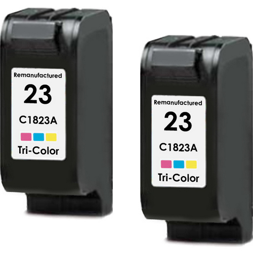 Twin Pack - Remanufactured replacement for HP 23 (C1823A) color ink cartridges