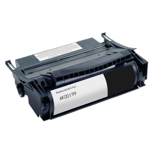 emanufactured replacement for Lexmark 4K00199 black toner cartridge