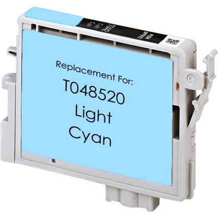 Remanufactured replacement for Epson T048520 light cyan ink cartridge