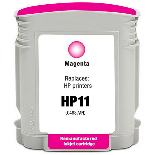 Remanufactured replacement for HP 11 (C4837AN) magenta ink cartridge