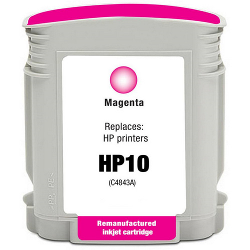 Remanufactured replacement for HP 10 (C4843A) magenta ink cartridge