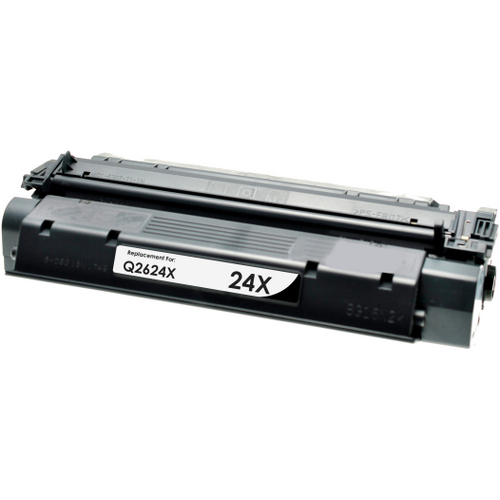 Remanufactured replacement for HP 24X (Q2624X) black laser toner cartridge