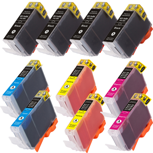 10 Pack - Compatible replacement for Canon BCI-3e series ink cartridges