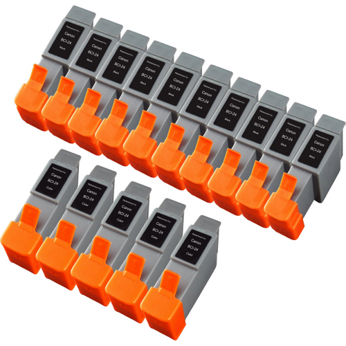 15 Pack - Compatible replacement for Canon BCI-24 series ink cartridges